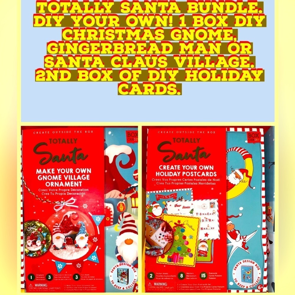 Kid Made Modern DIY Christmas Ornament Kit w/Memory Box & Box DIY Postcards NEW‍